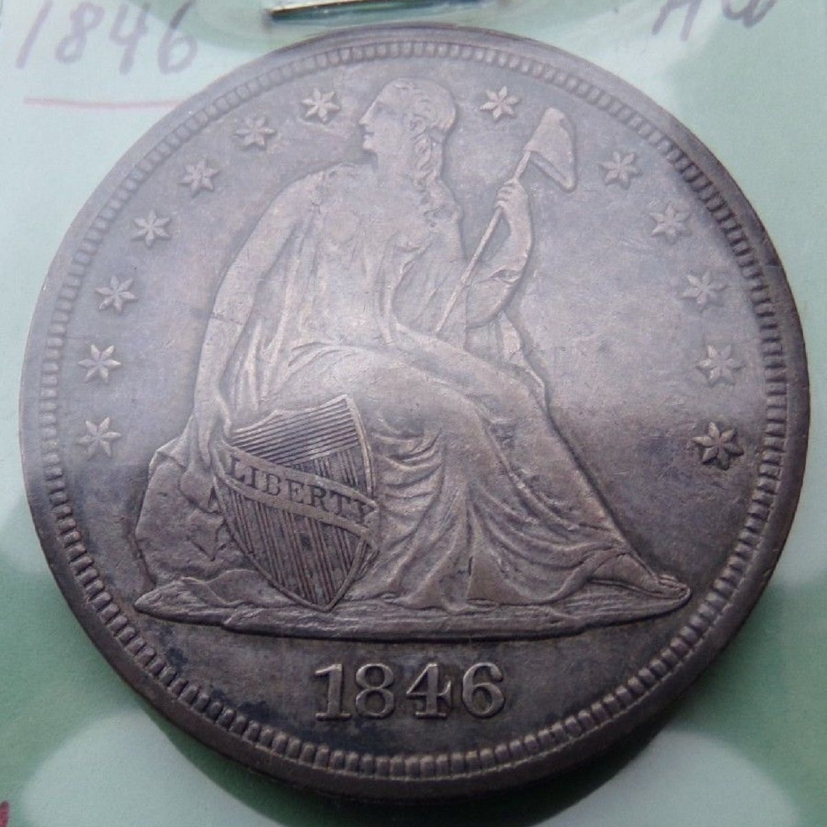 1846-Liberty-Seated-Dollar-Variety-Oc-1-Rarity1-2,300-Estimated-Survivors